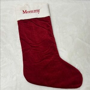 Pottery Barn velvet stocking large